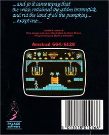 Box back cover for Cauldron 2 - The Pumpkin Strikes Back on the Amstrad CPC.