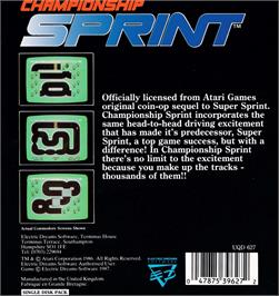 Box back cover for Championship Sprint on the Amstrad CPC.
