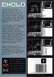 Box back cover for Cholo on the Amstrad CPC.