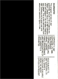 Box back cover for Chuckie Egg 2 on the Amstrad CPC.