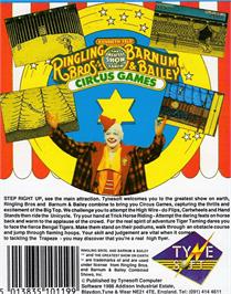 Box back cover for Circus Games on the Amstrad CPC.