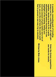 Box back cover for Classic Axiens on the Amstrad CPC.