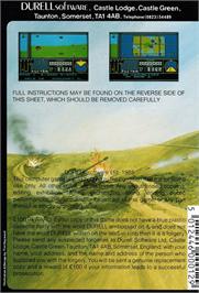 Box back cover for Combat Lynx on the Amstrad CPC.