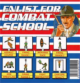 Box back cover for Combat School on the Amstrad CPC.