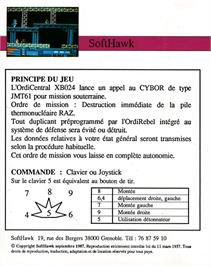 Box back cover for Cybor on the Amstrad CPC.