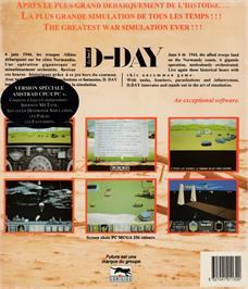 Box back cover for D-Day on the Amstrad CPC.