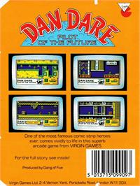 Box back cover for Dan Dare: Pilot of the Future on the Amstrad CPC.
