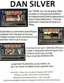 Box back cover for Dan Silver - Le Dernier Espoir on the Amstrad CPC.