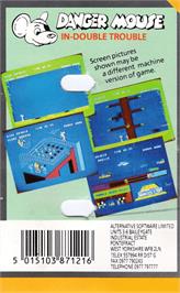 Box back cover for Danger Mouse in Double Trouble on the Amstrad CPC.