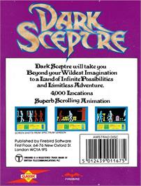 Box back cover for Dark Sceptre on the Amstrad CPC.