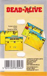 Box back cover for Dead Or Alive on the Amstrad CPC.