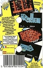 Box back cover for Death Stalker on the Amstrad CPC.