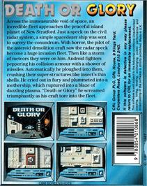 Box back cover for Death or Glory on the Amstrad CPC.
