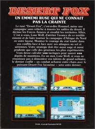 Box back cover for Desert Fox on the Amstrad CPC.