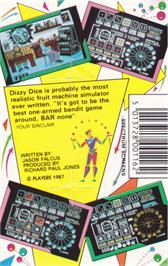 Box back cover for Dizzy Dice on the Amstrad CPC.