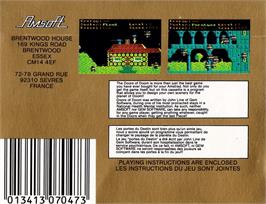 Box back cover for Doors Of Doom on the Amstrad CPC.