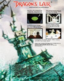 Box back cover for Dragon's Lair on the Amstrad CPC.