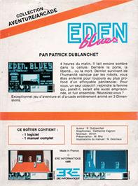 Box back cover for Eden Blues on the Amstrad CPC.