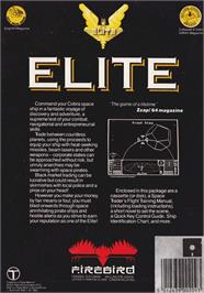 Box back cover for Elite on the Amstrad CPC.
