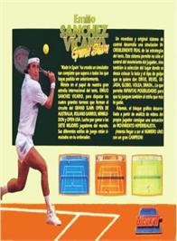 Box back cover for Emilio Sanchez Vicario Grand Slam on the Amstrad CPC.
