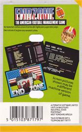 Box back cover for Endzone on the Amstrad CPC.