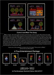 Box back cover for Everyone's A Wally (The Life of Wally) on the Amstrad CPC.