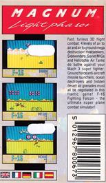 Box back cover for F-16 Fighting Falcon on the Amstrad CPC.