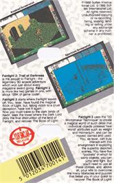 Box back cover for Fairlight 2 on the Amstrad CPC.