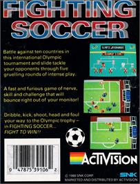Box back cover for Fighting Soccer on the Amstrad CPC.