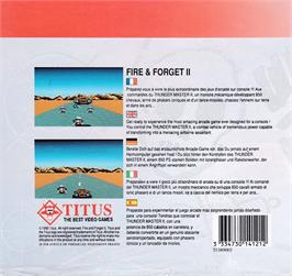 Box back cover for Fire And Forget 2 on the Amstrad CPC.