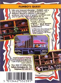 Box back cover for Flimbo's Quest on the Amstrad CPC.