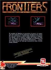 Box back cover for Frontiers on the Amstrad CPC.