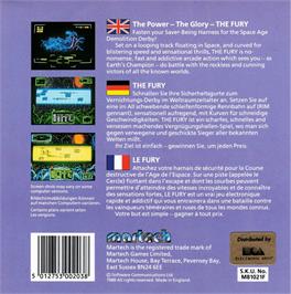 Box back cover for Fury, The on the Amstrad CPC.