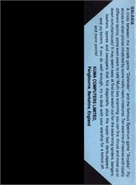 Box back cover for Galaxia on the Amstrad CPC.