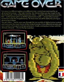 Box back cover for Game Over on the Amstrad CPC.