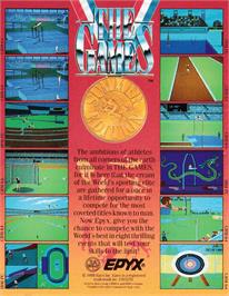 Box back cover for Games, The - Summer Edition on the Amstrad CPC.