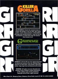 Box back cover for Gauntlet on the Amstrad CPC.