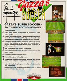 Box back cover for Gazza's Super Soccer on the Amstrad CPC.