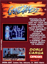 Box back cover for Gonzzalezz on the Amstrad CPC.