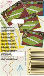 Box back cover for Grand Prix Tennis on the Amstrad CPC.