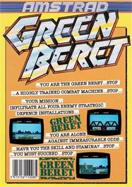 Box back cover for Green Beret on the Amstrad CPC.