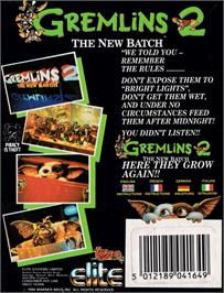 Box back cover for Gremlins 2 - The New Batch on the Amstrad CPC.