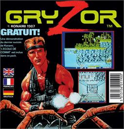 Box back cover for Gryzor on the Amstrad CPC.