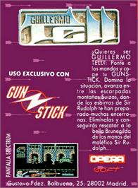 Box back cover for Guillermo Tell on the Amstrad CPC.