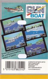 Box back cover for Gunboat - River Combat Simulation on the Amstrad CPC.