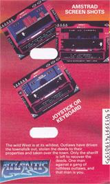 Box back cover for Gunfighter on the Amstrad CPC.