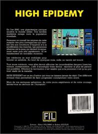 Box back cover for High Epidemy on the Amstrad CPC.