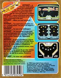 Box back cover for Hot Shot on the Amstrad CPC.