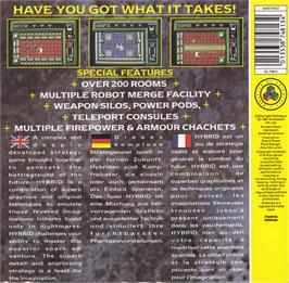 Box back cover for Hybrid on the Amstrad CPC.