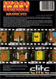 Box back cover for Ikari Warriors on the Amstrad CPC.